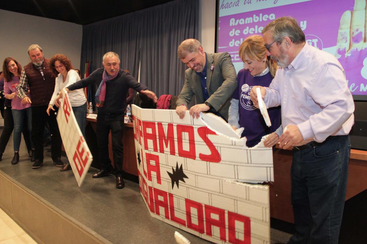 Momento de la asamblea del 6 de marzo en Sevilla previa a la huelga del 8 de marzo, Da Internacional de la mujer