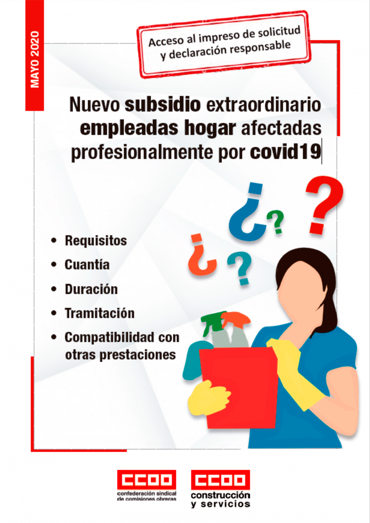 Portada Nuevo subsidio extraordinario empleadas hogar afectadas profesionalmente por COVID-19