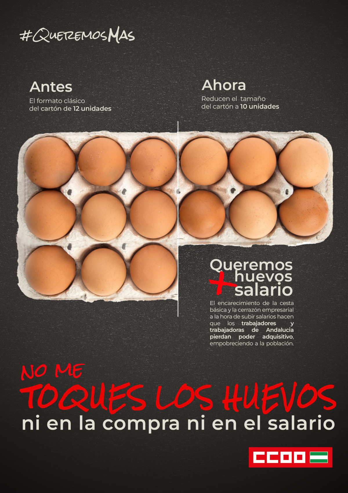 Cartel 'No me toques los huevos'