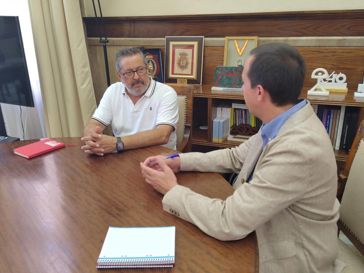 Reunión mantenida entre Antonio Valdivieso y José María Martín,  Secretario General de CCOO Almería y Subdelegado de Gobierno en esta provincia, respectivamente.