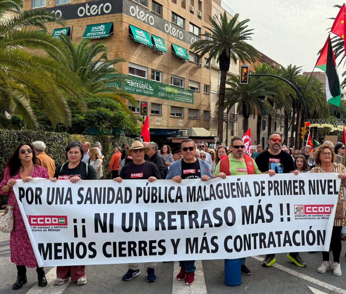 CCOO participa de forma activa en la manifestacin por la sanidad pblica