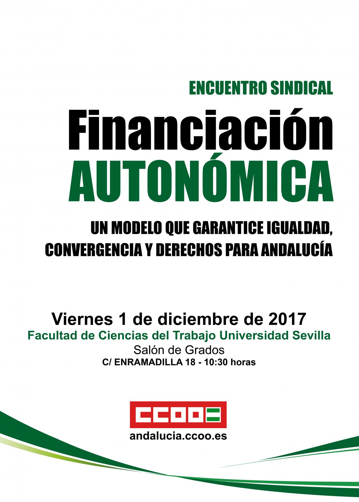 Portada programa encuentro sindical sobre financiación autonómica 2017