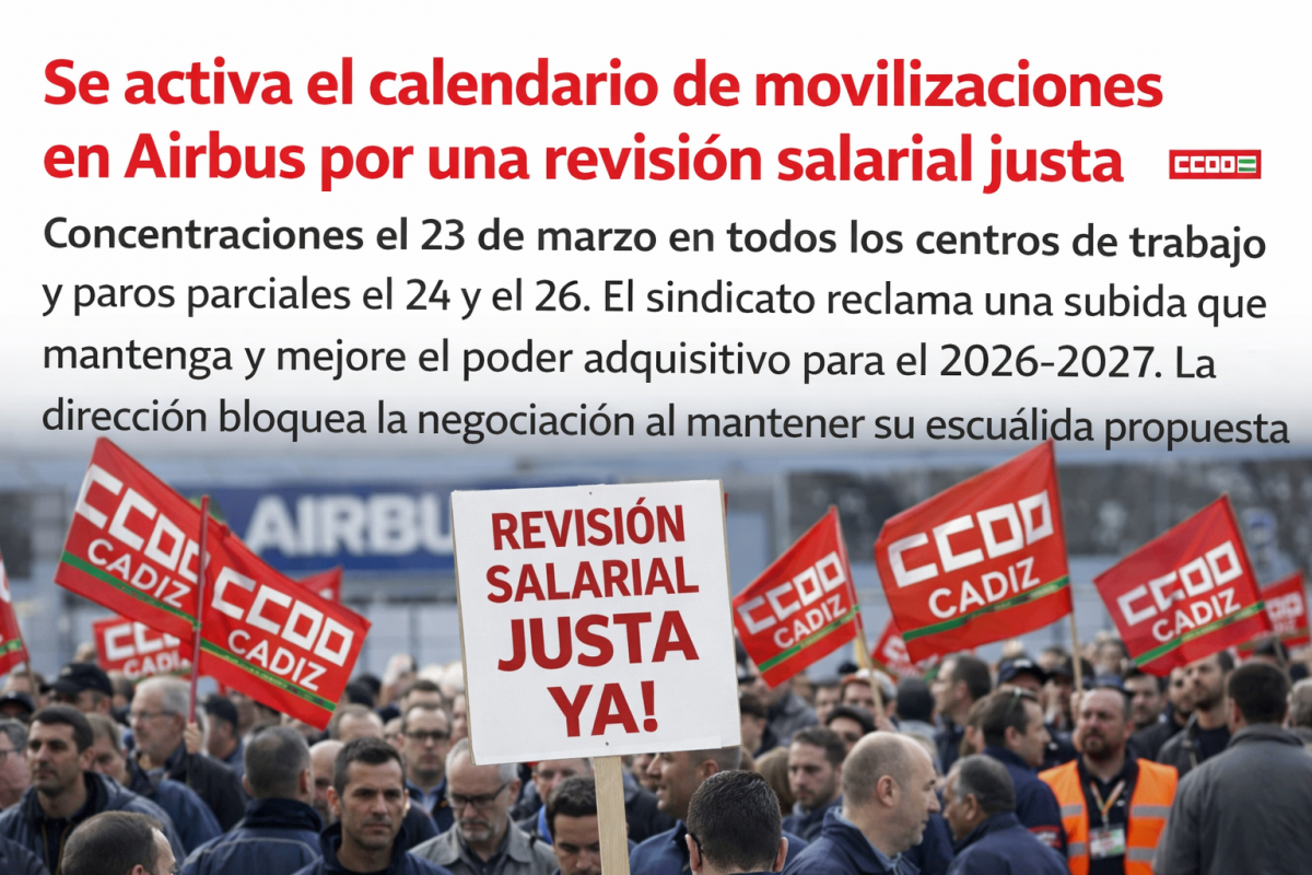 Se activa el calendario de movilizaciones en Airbus por una revisión salarial justa