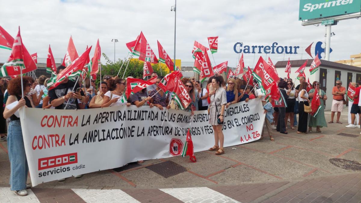 Momentos de la Concentración el pasado viernes en el turno de mañana