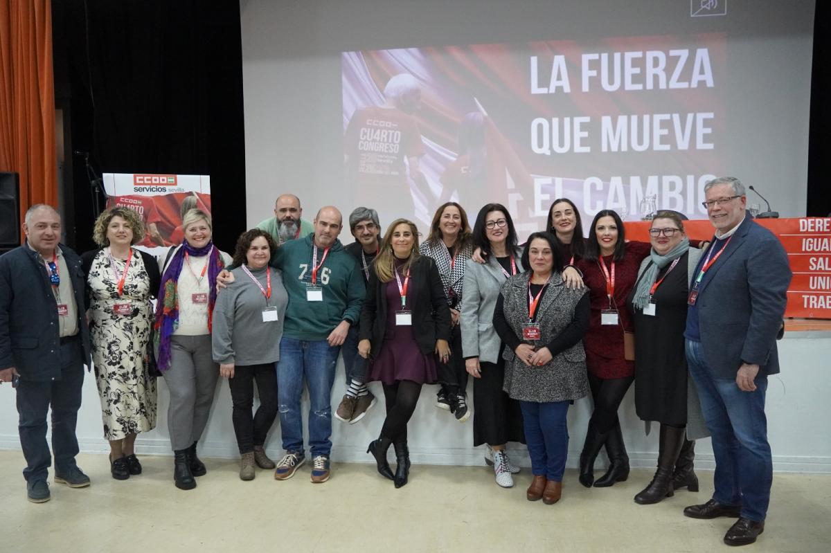 Nueva Ejecutiva del Sindicato Provincial de Servicios de CCOO de Sevilla.