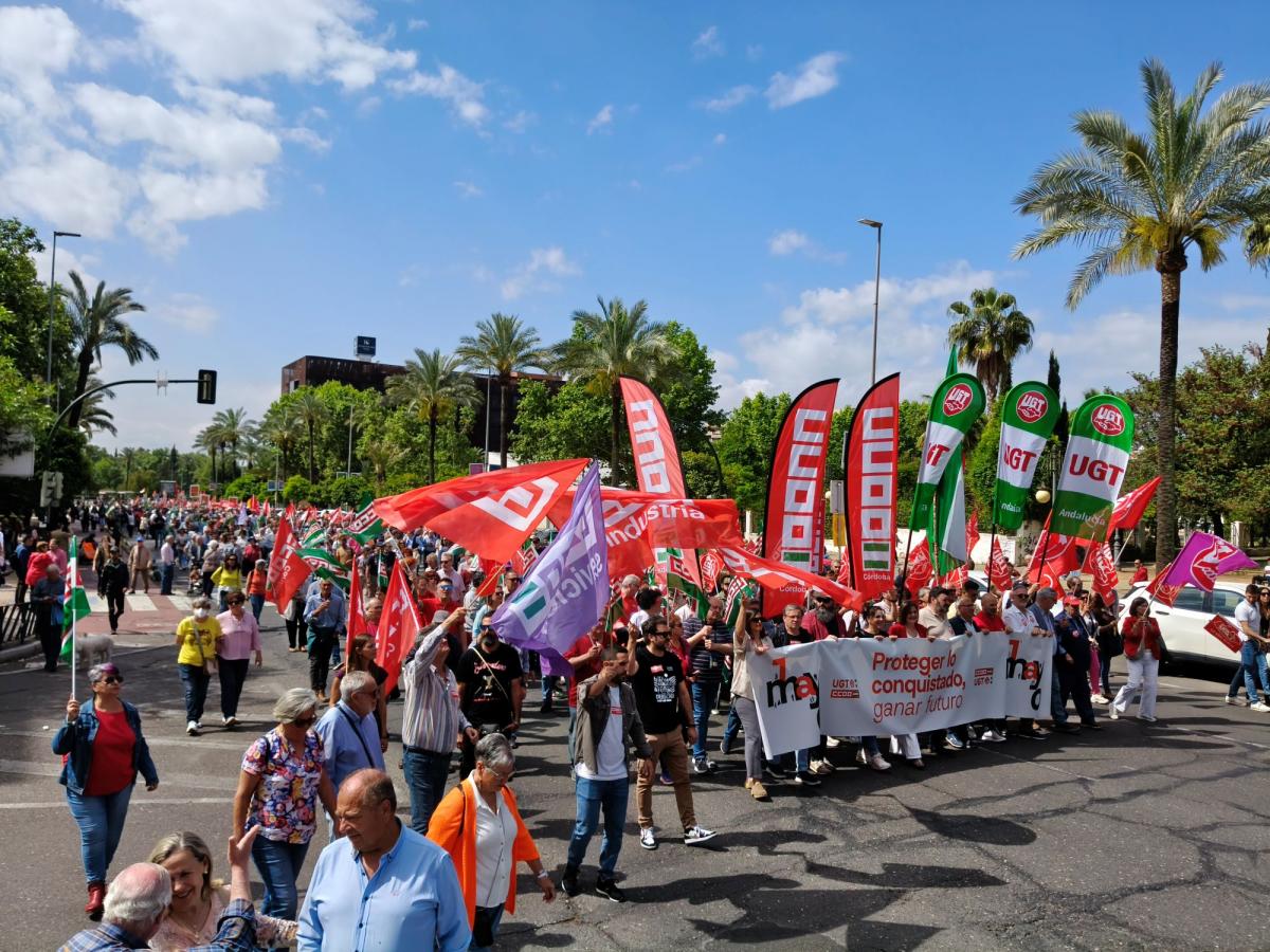 Imagen de la manifestacin del Primero de Mayo.