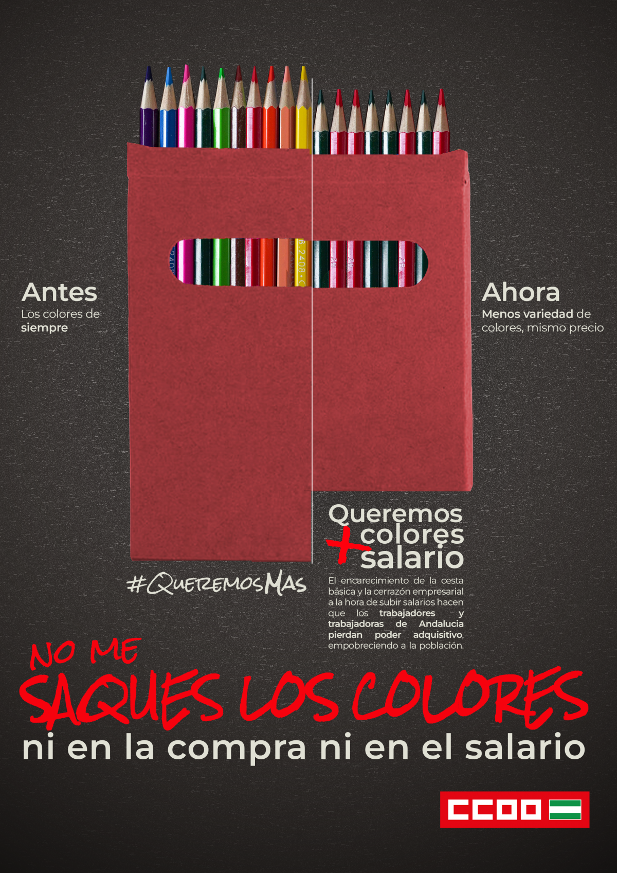 Cartel 'No me saques los colores'