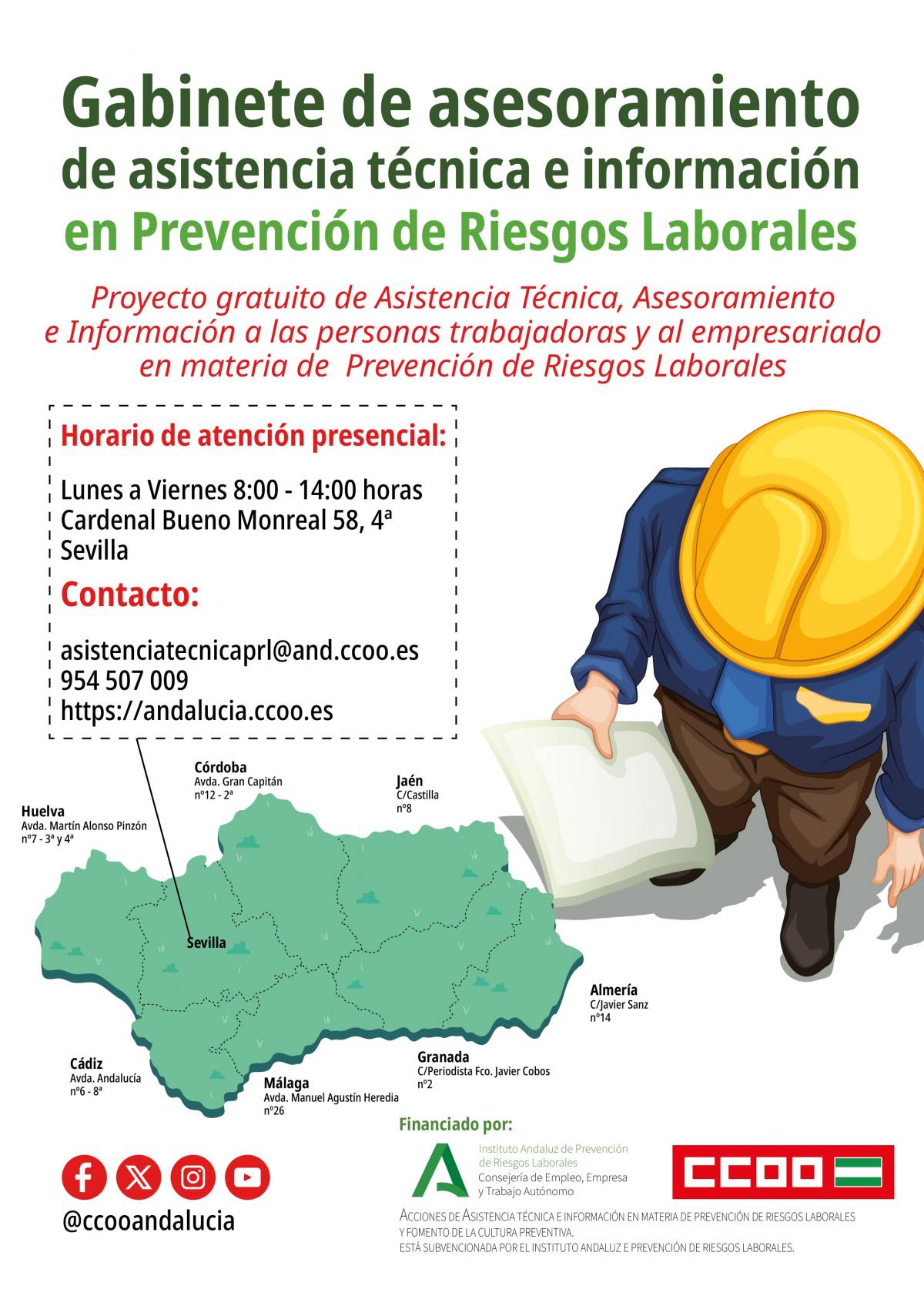 Cartel asesoramiento asistencia tcnica e informacin PRL