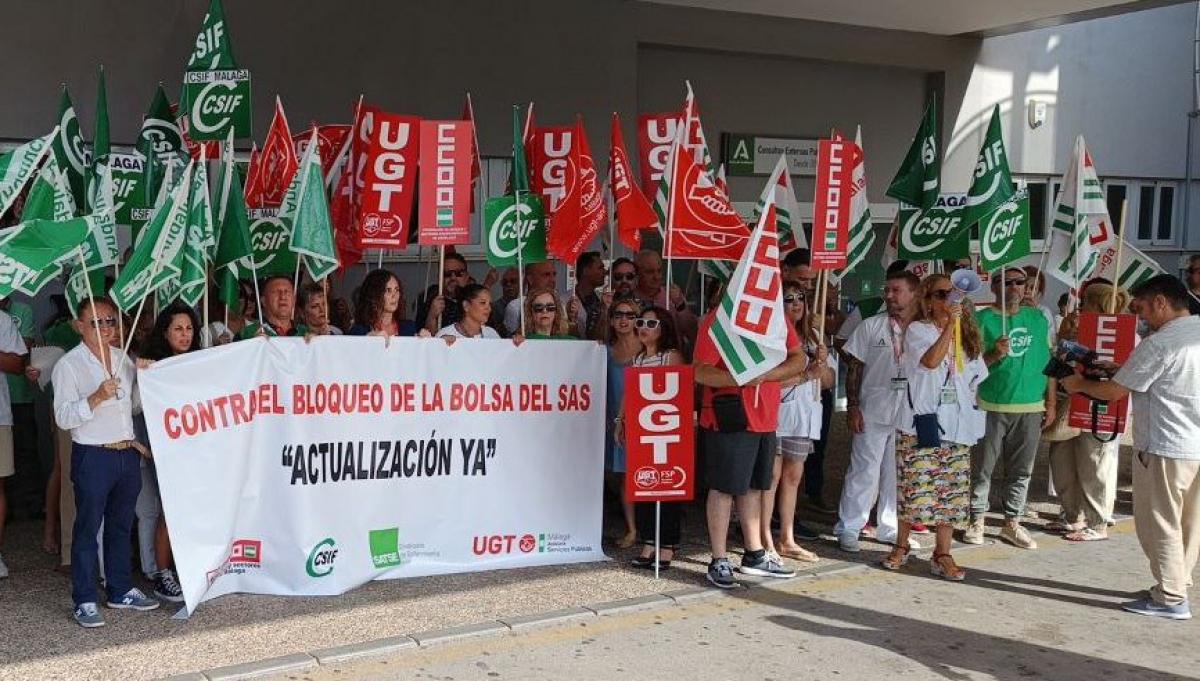 Concentracin en Mlaga por la mala situacin de las bolsas del SAS