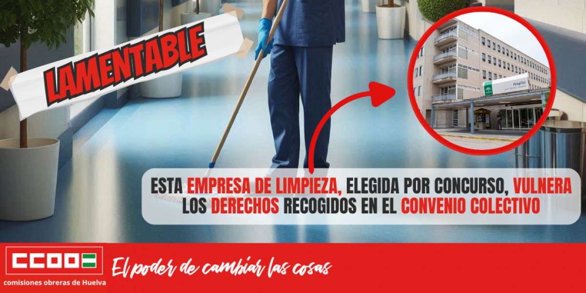 CCOO denuncia las "deplorables" condiciones de los trabajadores de la limpieza en el hospital Juan Ramn Jimnez
