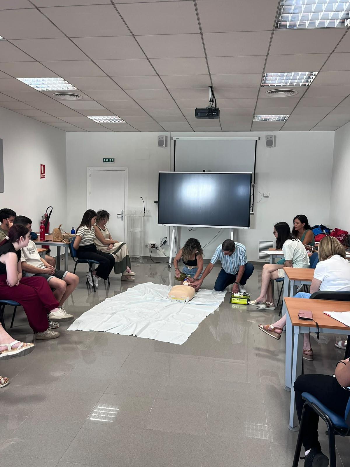 Imagen del curso sobre RCP básica celebrado en Pozoblanco.