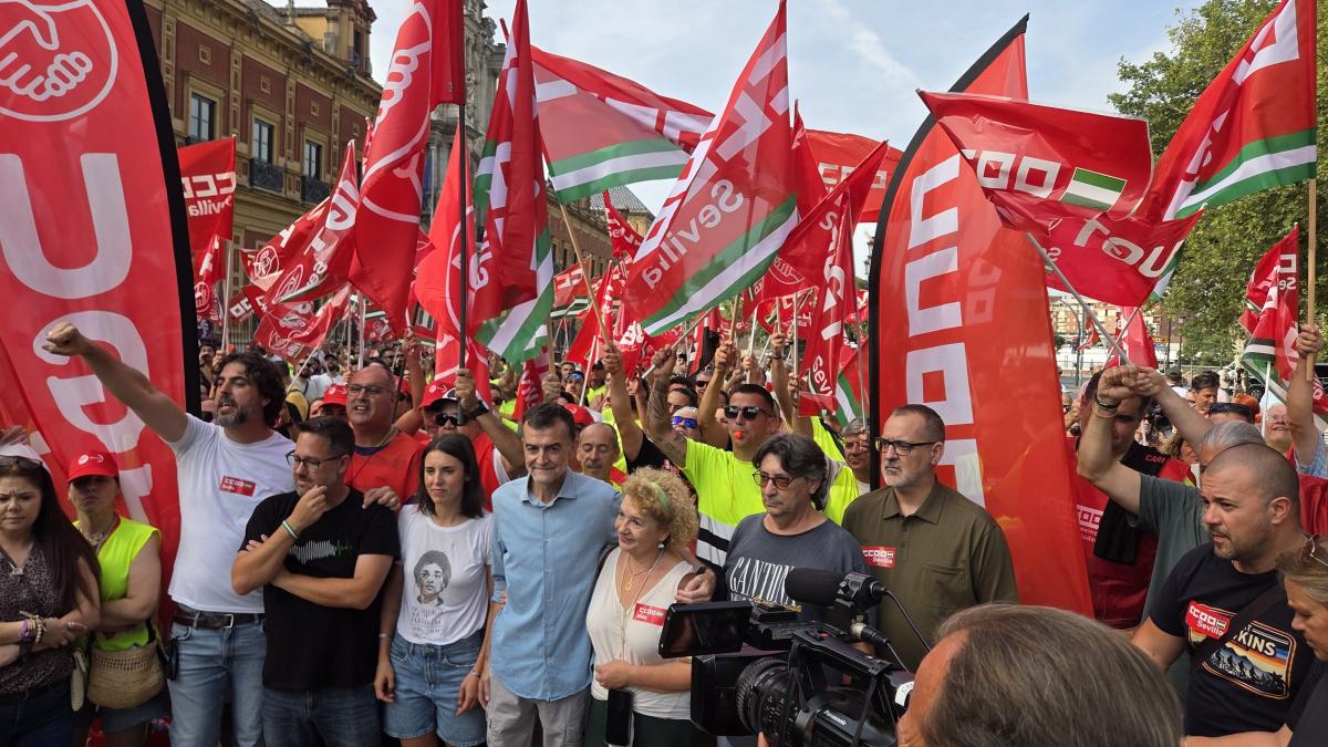 Manifestación del sector de operadores logísticos.