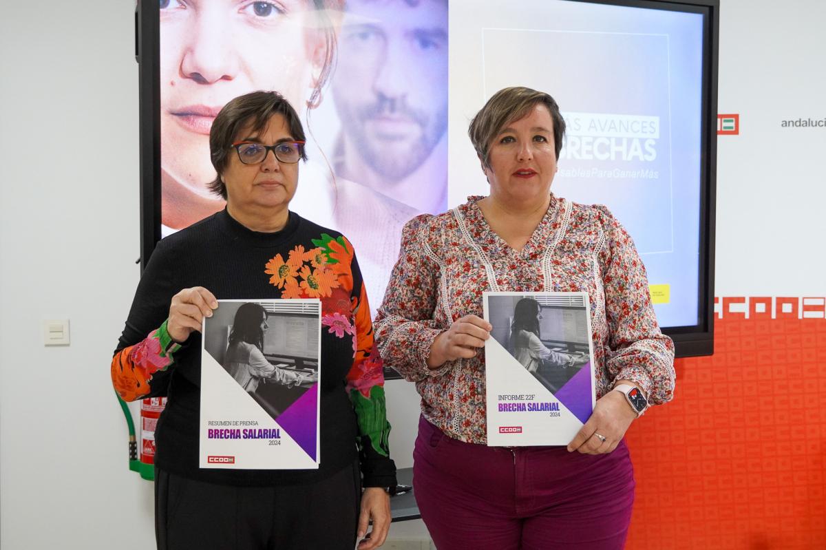 Pepa Bermudo y Patricia Laguna presentan el informe de brecha de género.