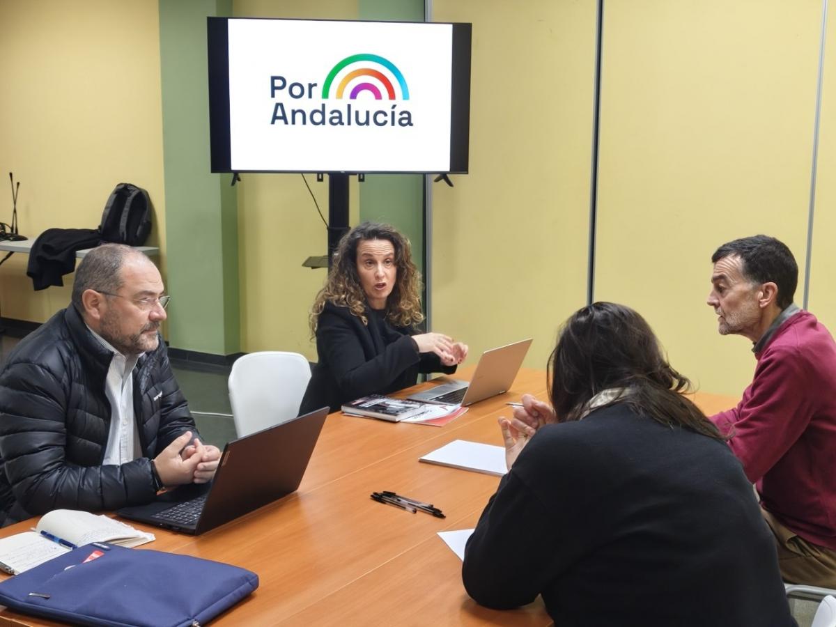Marina Vega en la reunión con Antonio Maillo para analizar la Ley de Universidades Públicas en Andalucía