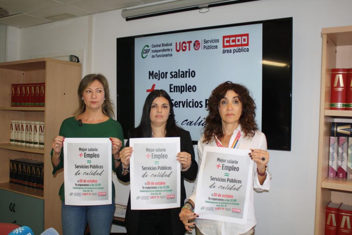 La movilización está convocada por CCOO, UGT y CSIF