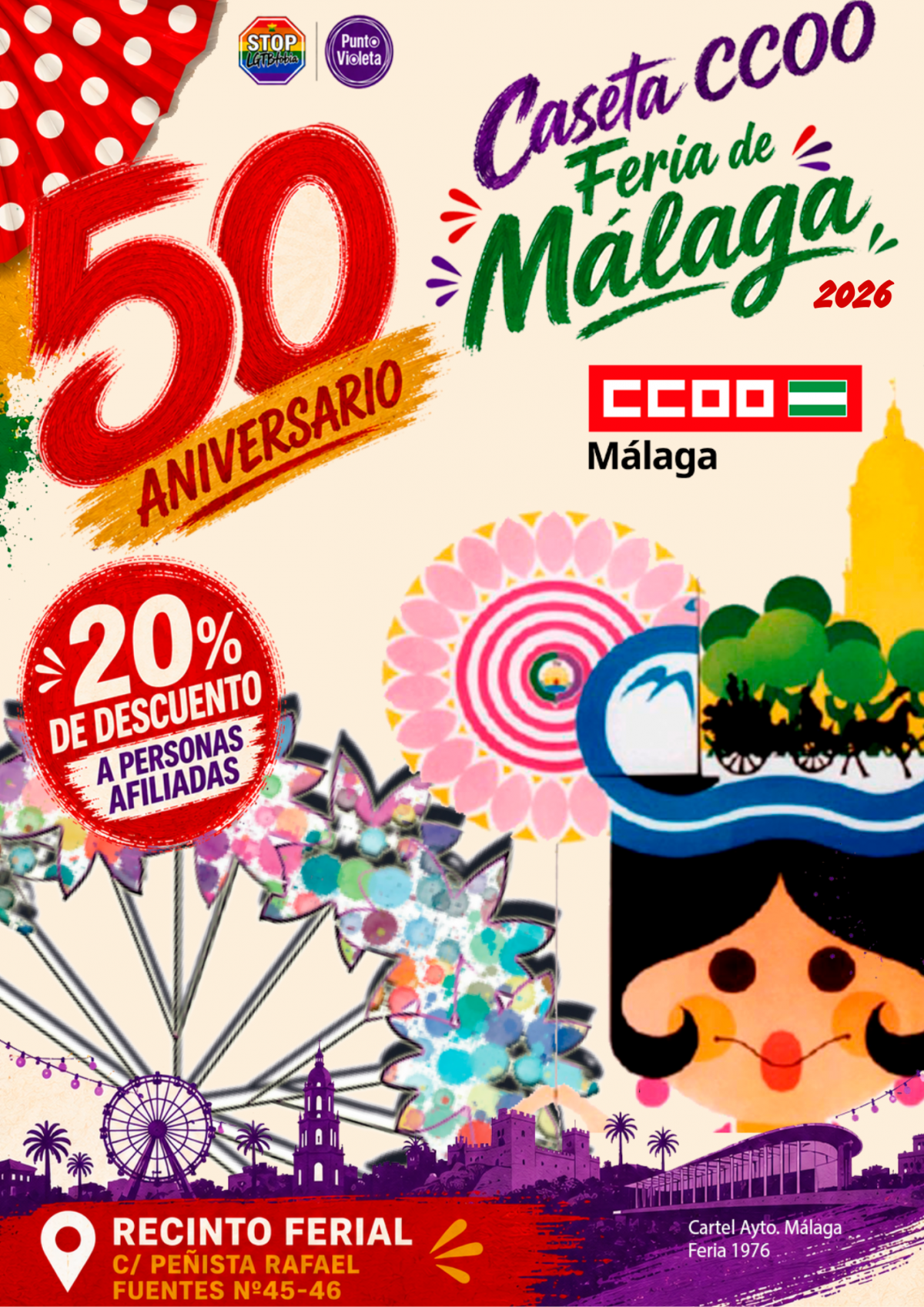 Caseta CCOO feria de Málaga