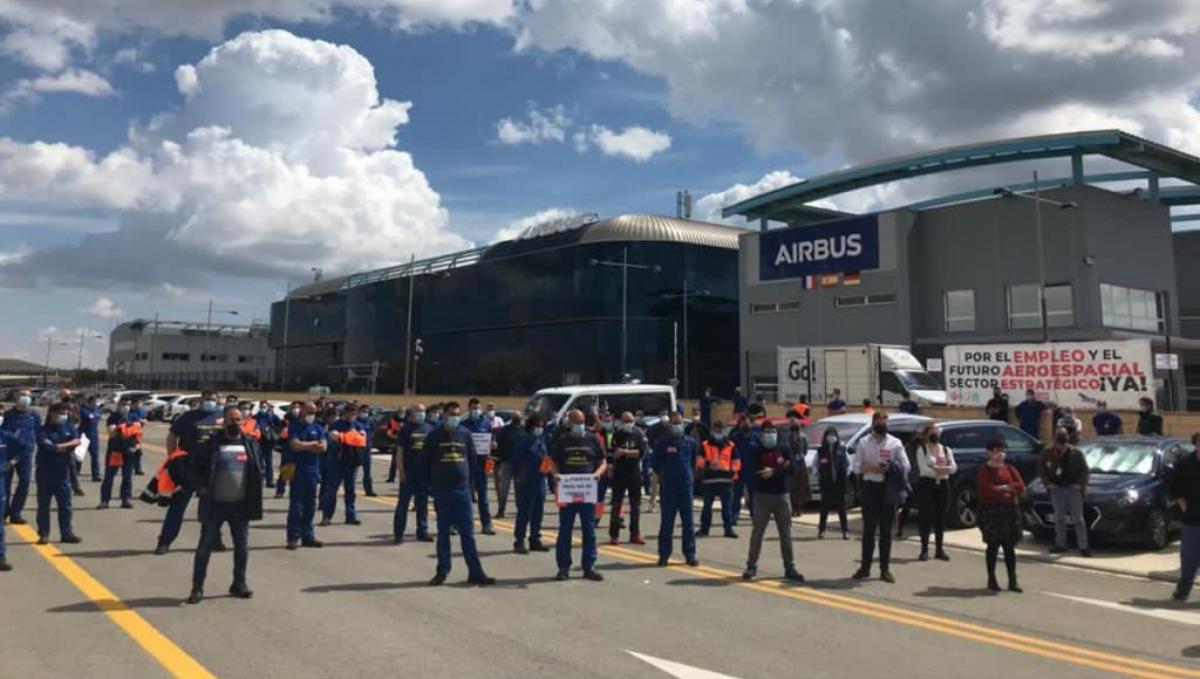 Movilizacin de la plantilla de Airbus. Foto de archivo