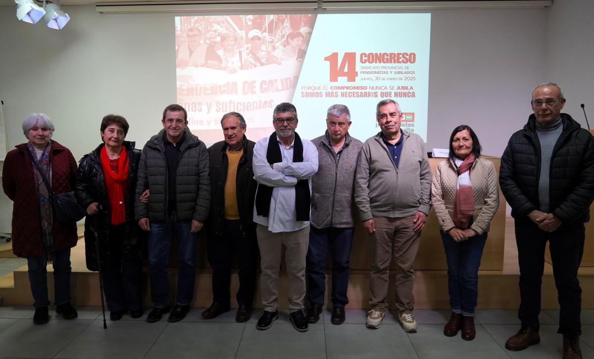 Nueva Ejecutiva del Sindicato Provincial de Pensionistas y Jubilados de CCOO de Sevilla.