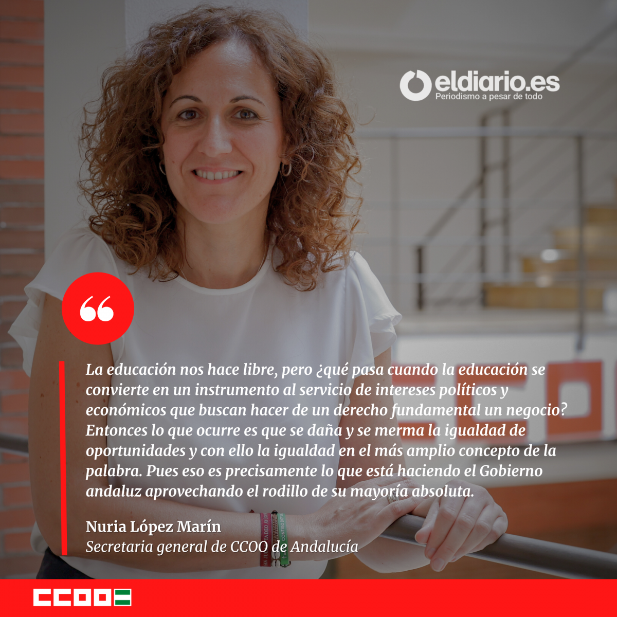 Nuria Lpez Marn, secretaria general de CCOO de Andaluca