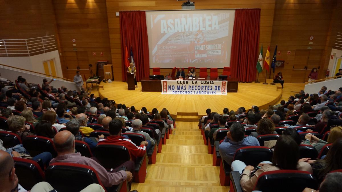 Imagen de la Asamblea. Foto: CCOO de Mlaga