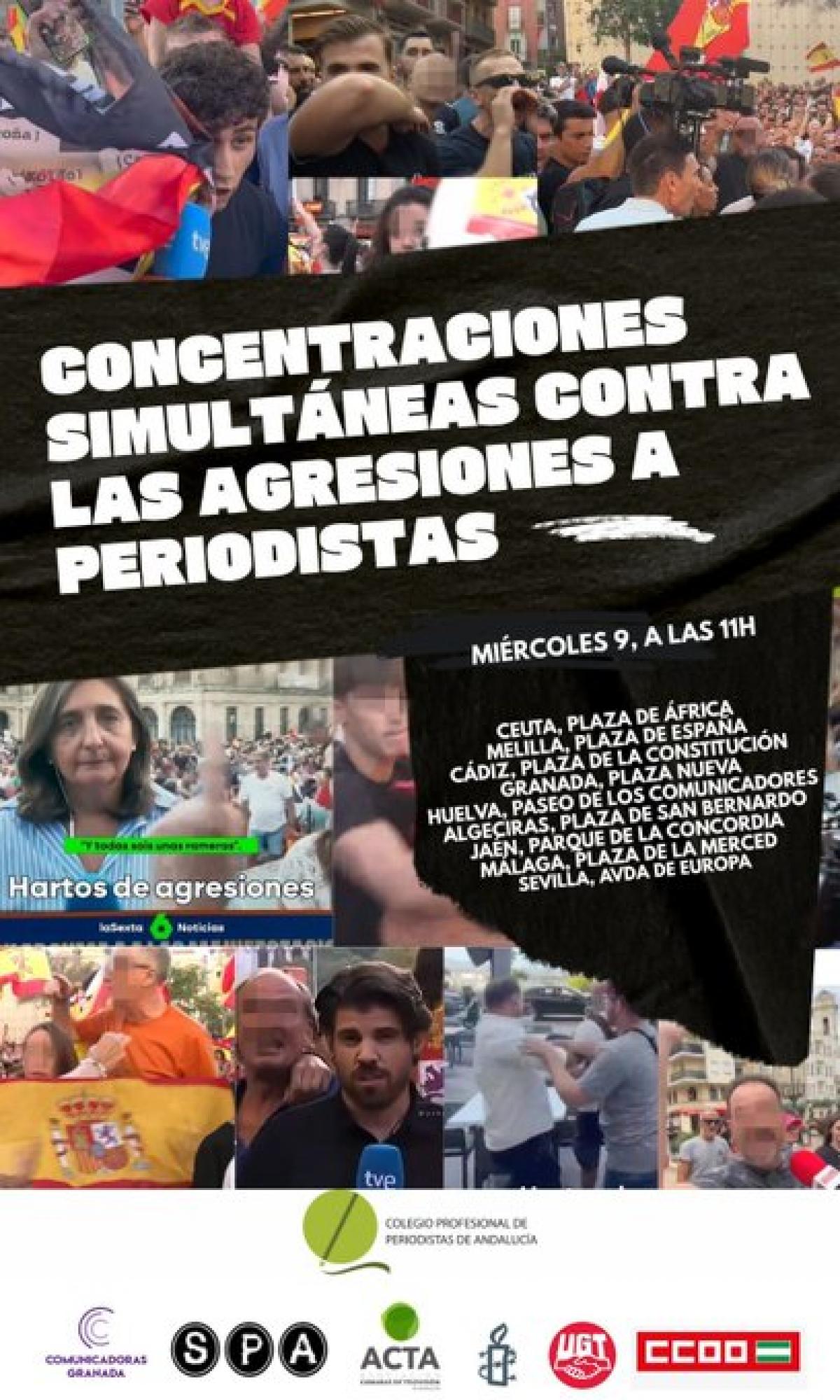 Movilizaciones en Andalucía contra las agresiones a periodistas