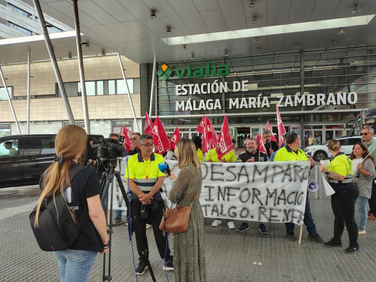 Imágenes de la concentración de Vectalia Málaga