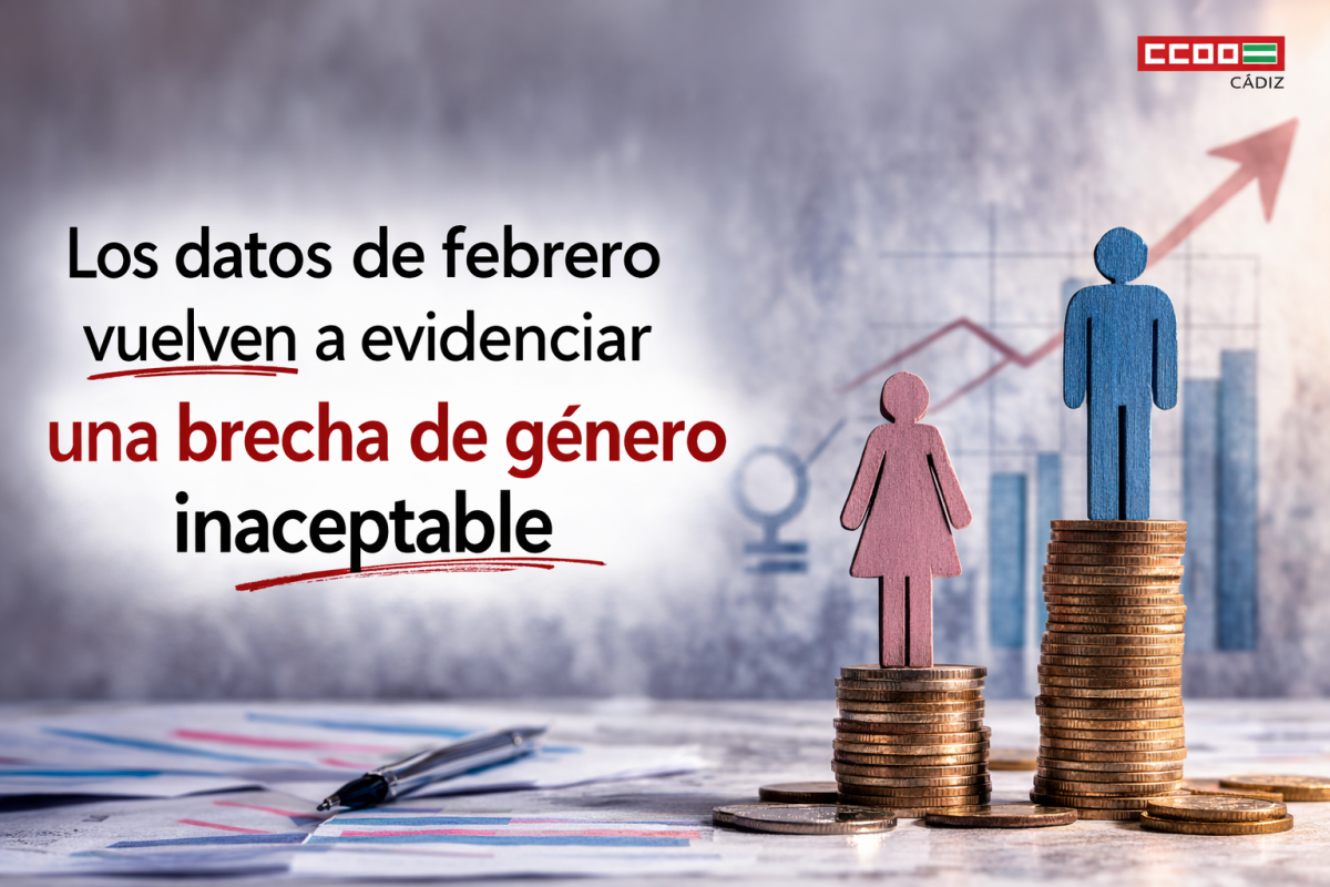 Los datos de febrero vuelven a evidenciar una brecha de género inaceptable