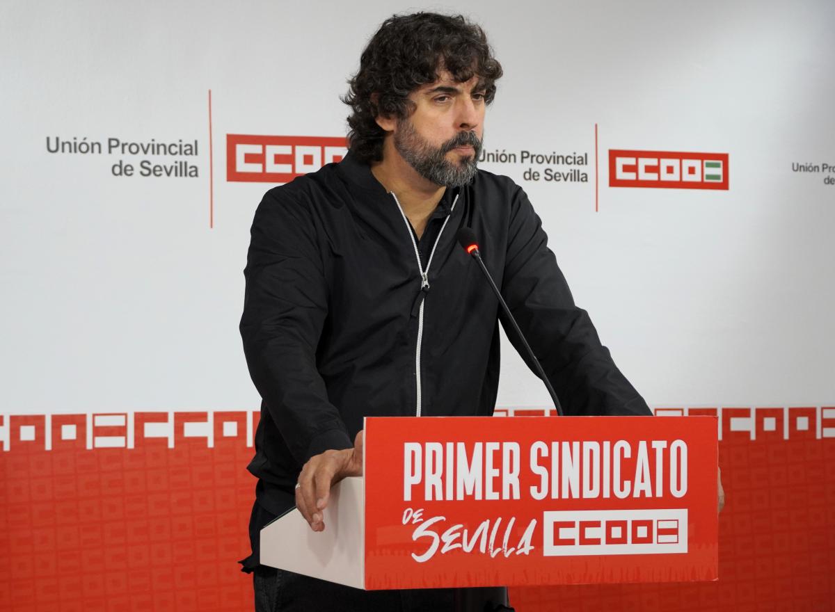 Carlos Aristu, secretario general de CCOO de Sevilla.