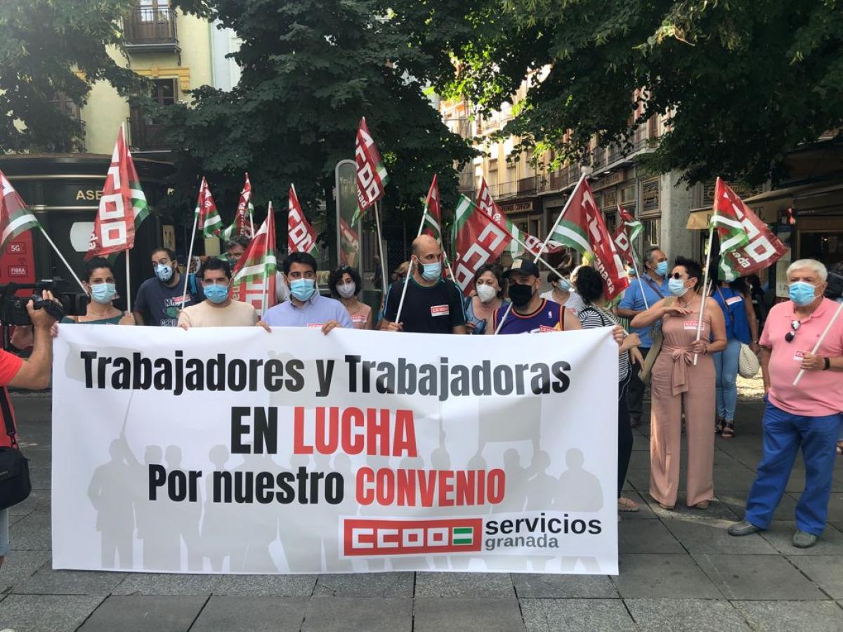 Protesta por el estancamiento del Convenio
