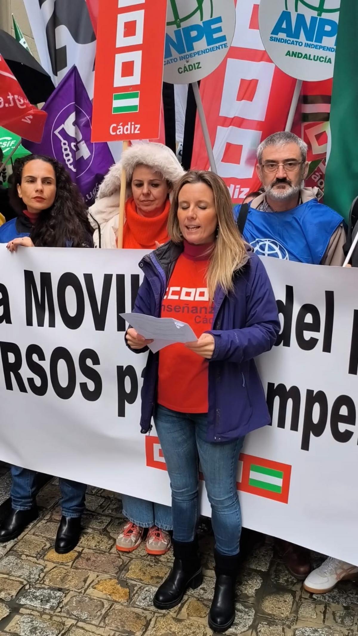 La responsable de personal docente de CCOO, Guiomar Yagüe