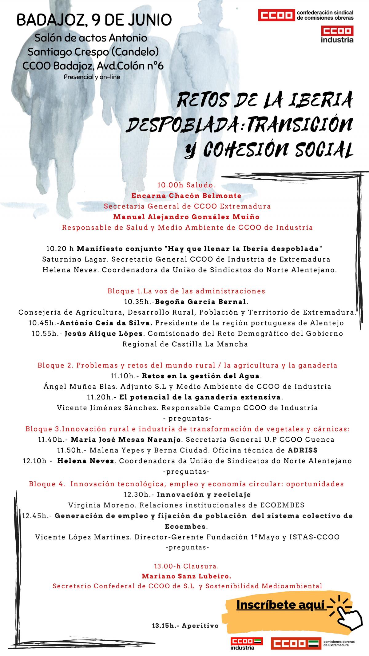 Cartel Retos de la Iberia Despoblada: transicin y cohesin social