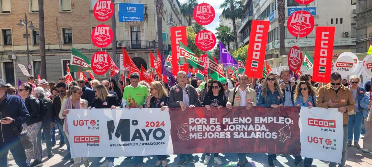 Imagen de la manifestacin en Huelva