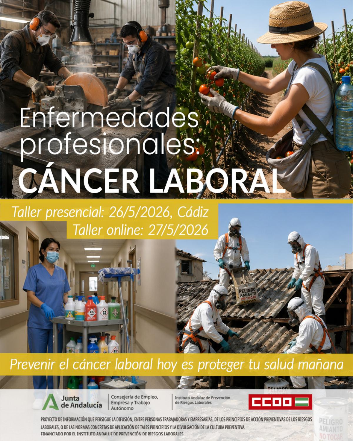 Imagen de los talleres del bloque: Enfermedades profesionales, Cáncer Laboral