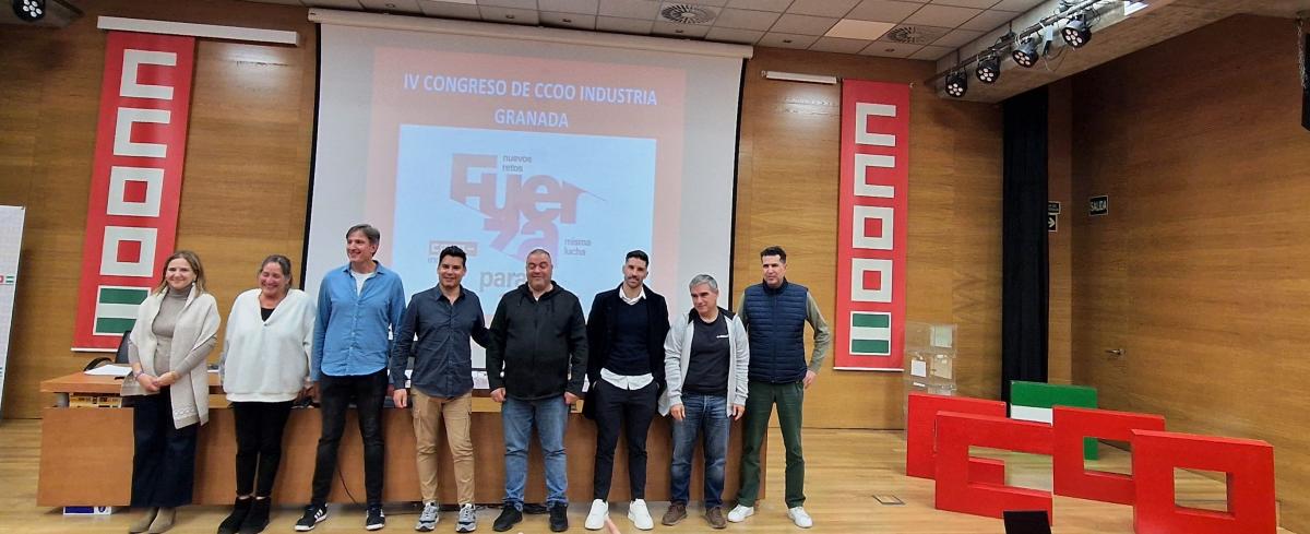 Imagen de la nueva Ejecutiva que dirigir CCOO Industria Granada durante los prximos cuatro aos