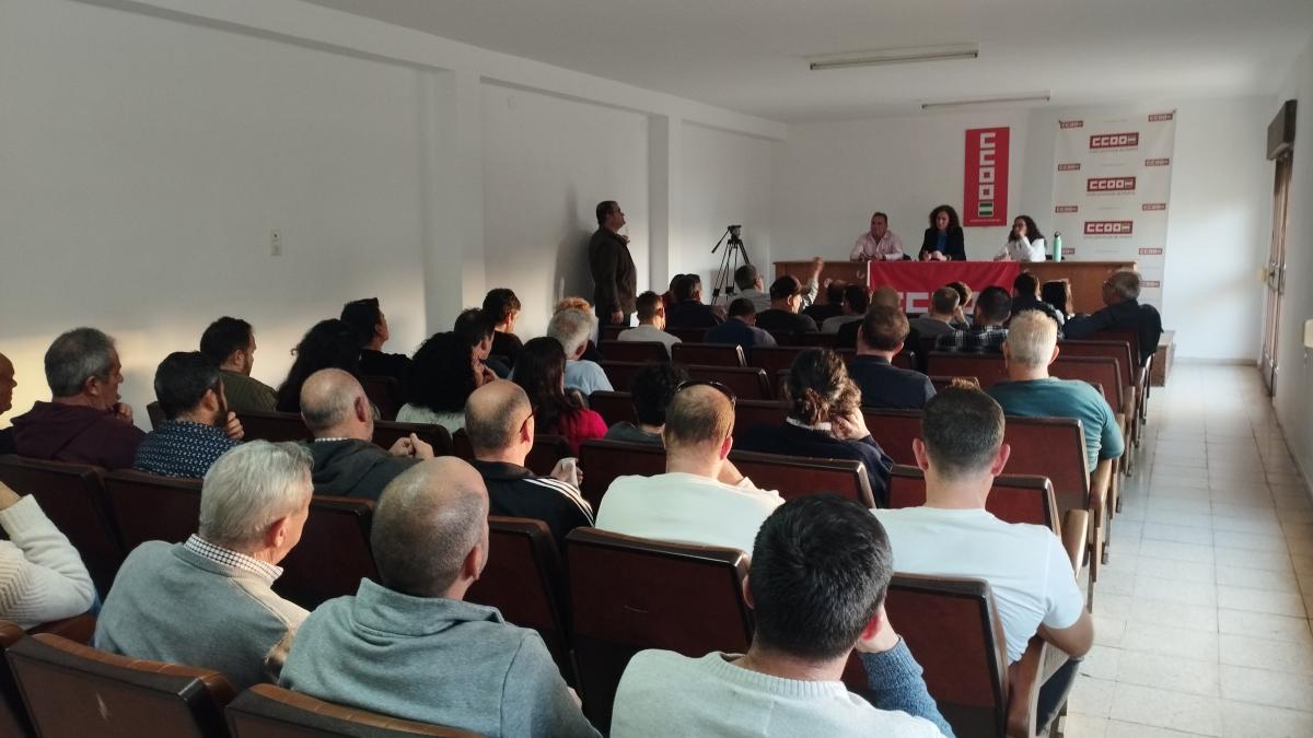 Asamblea en la sede de CCOO en Riotinto