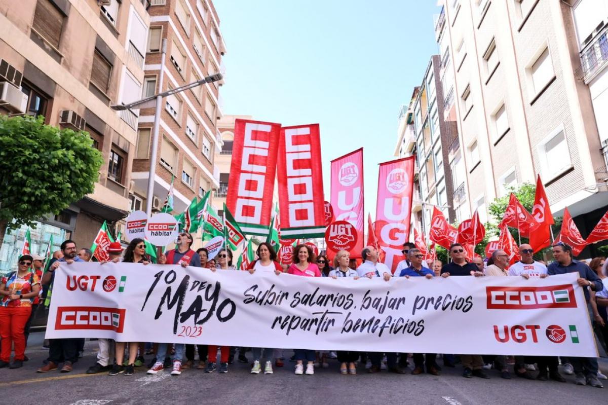 Manifestación 1 de Mayo en Jaén.