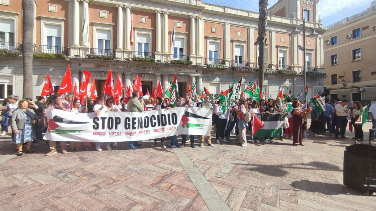 Imagen de la concentración contra el Genocidio perpetrado por Israel al Pueblo Palestino.
