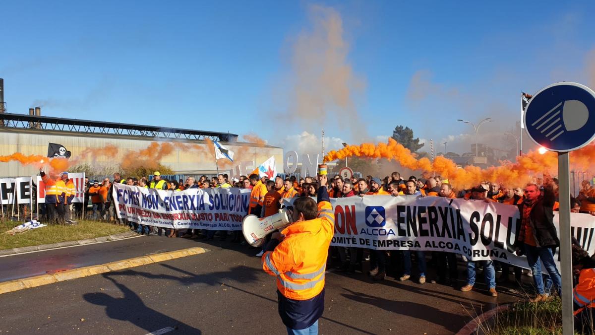 Reciente movilizacin de los trabajadores y trabajadoras de Alcoa