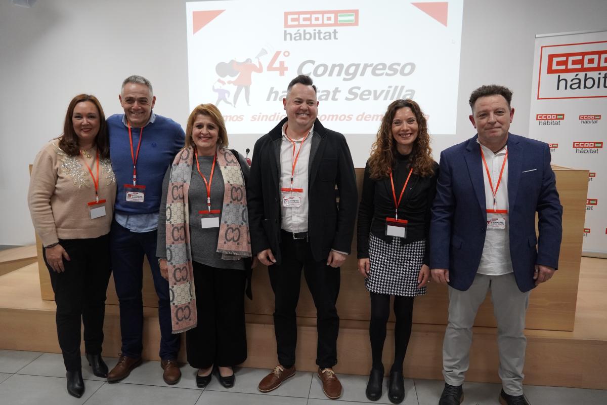 Nueva Ejecutiva del Sindicato Provincial de CCOO del Hbitat de Sevilla.