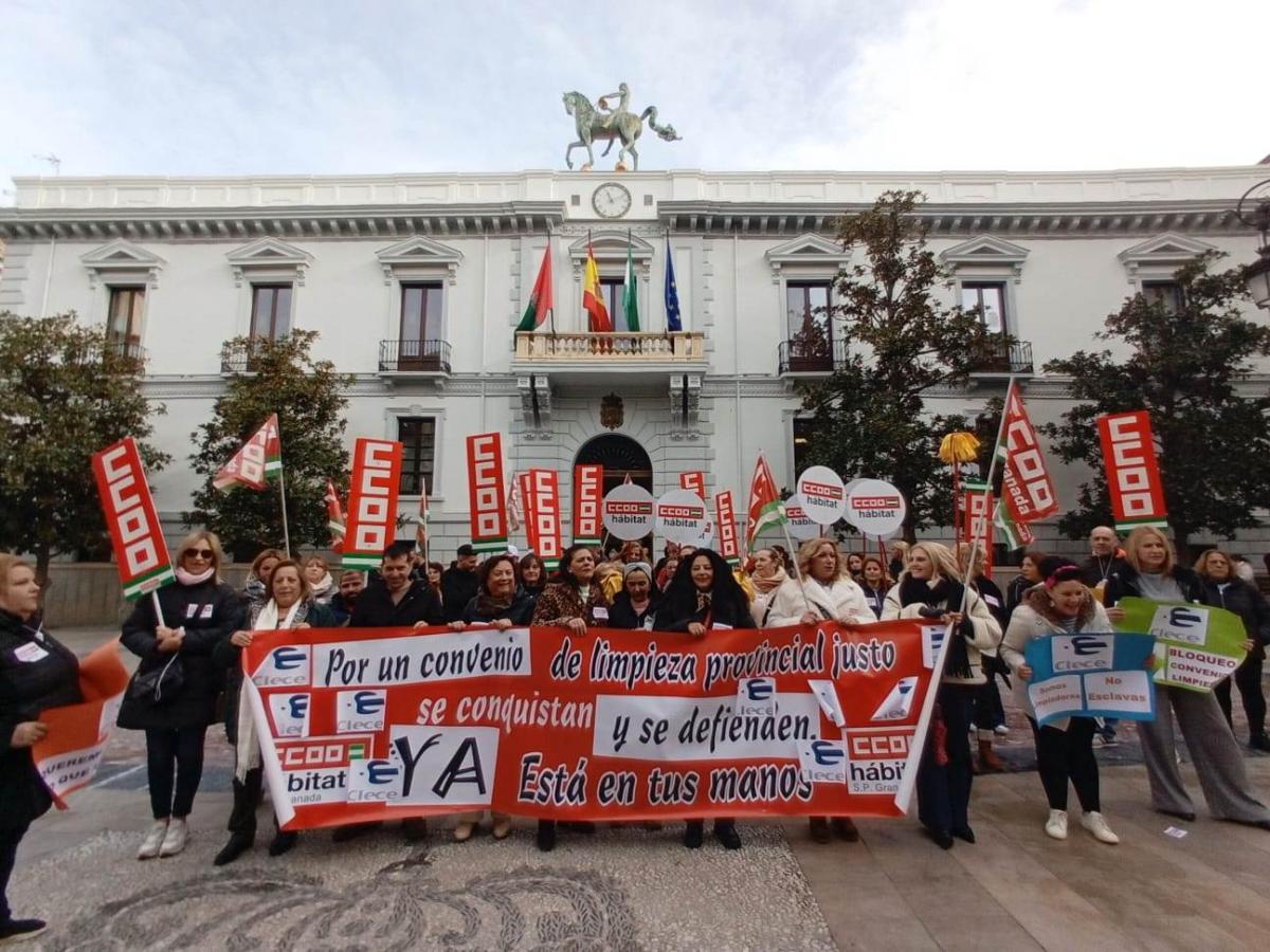 Movilizacin en la Plaza del Carmen