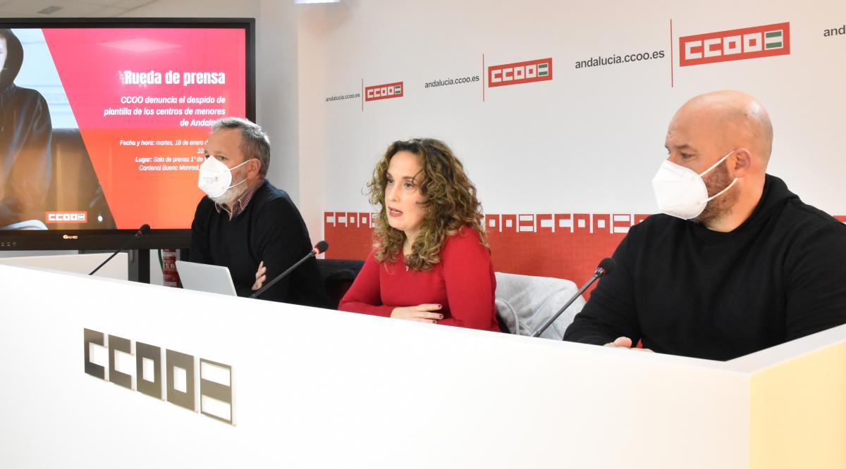 Marina Vega, Diego Rodríguez  y Víctor Cisma durante la rueda de prensa