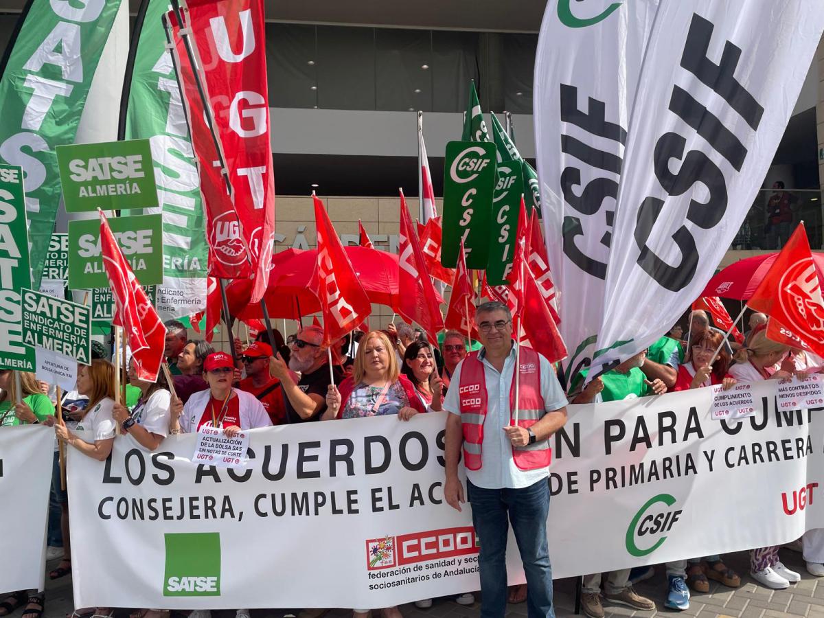 Jos Pelayo Galido en la movilizaicn de Almera