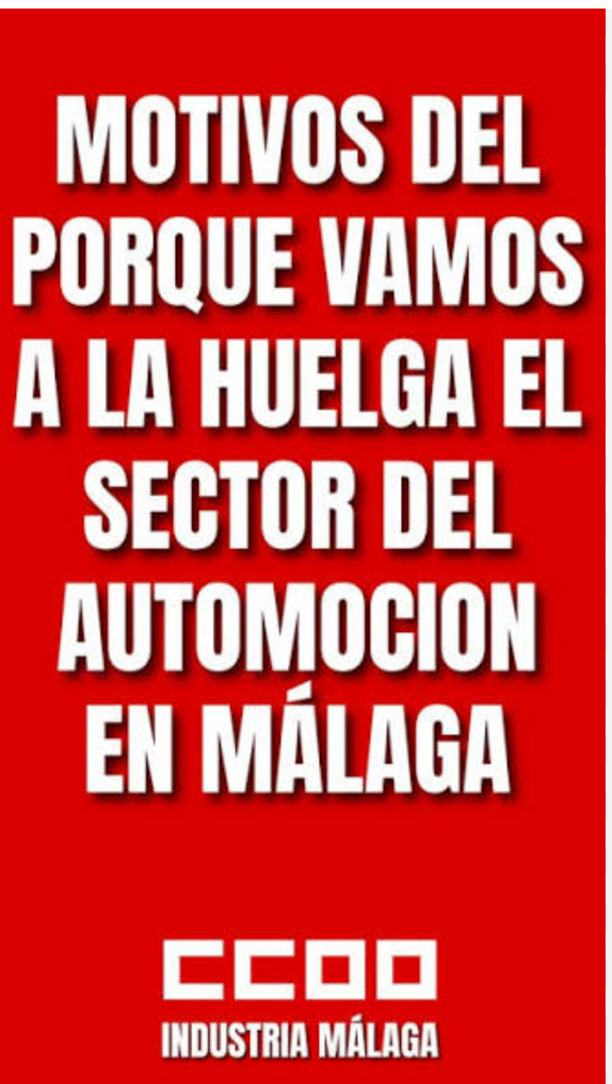 huelga automoción en Málaga
