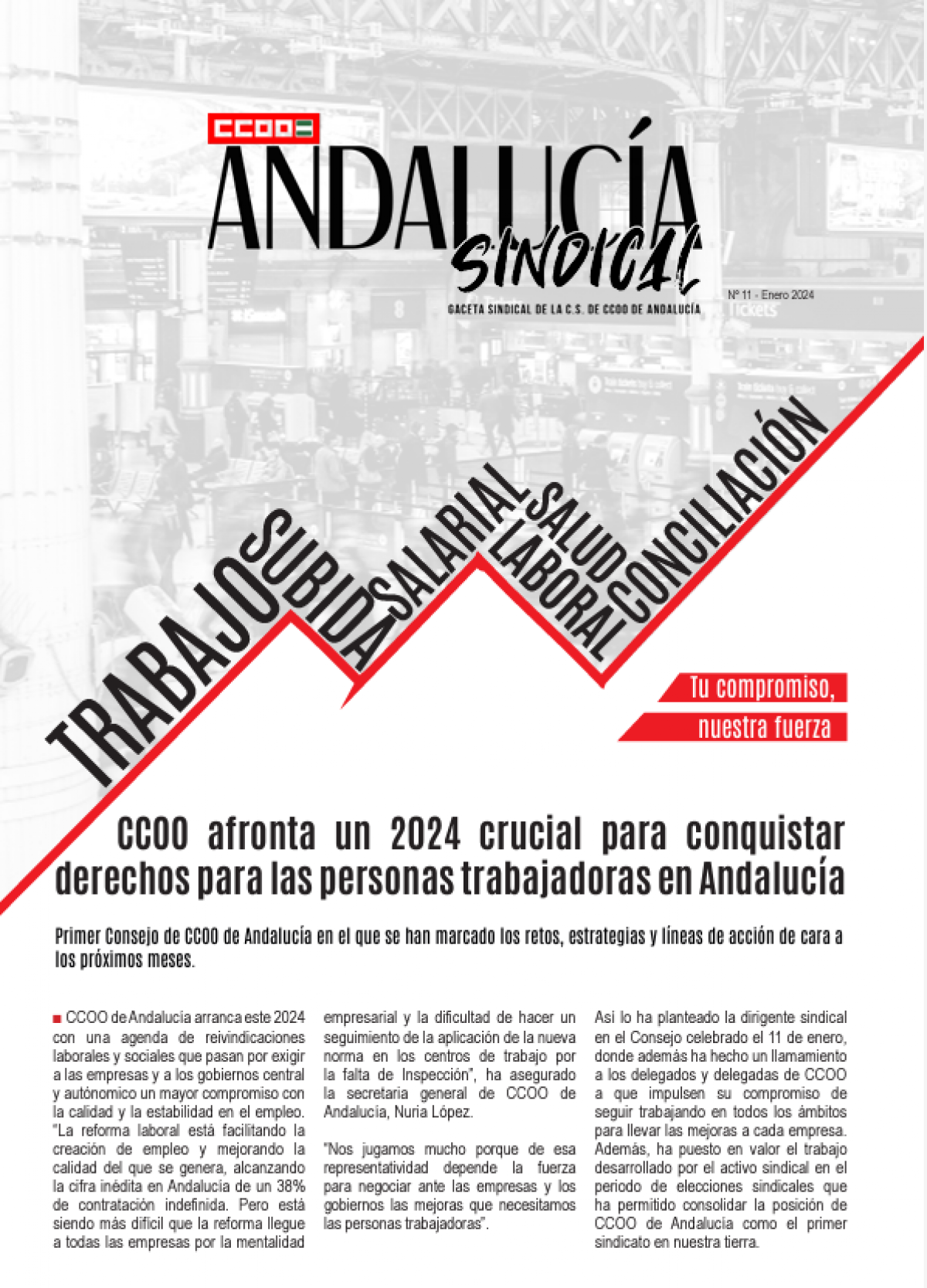 Andaluca Sindical N11 - El sindicato marca los retos, estrategias y lneas de accin de cara a los prximos meses de 2024