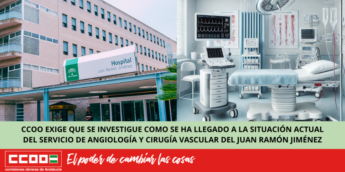 CCOO exige que se investigue como se ha llegado a la situacin actual del Servicio de Agiologa y Ciruga Vascular del Hospital Juan Ramn Jimnez