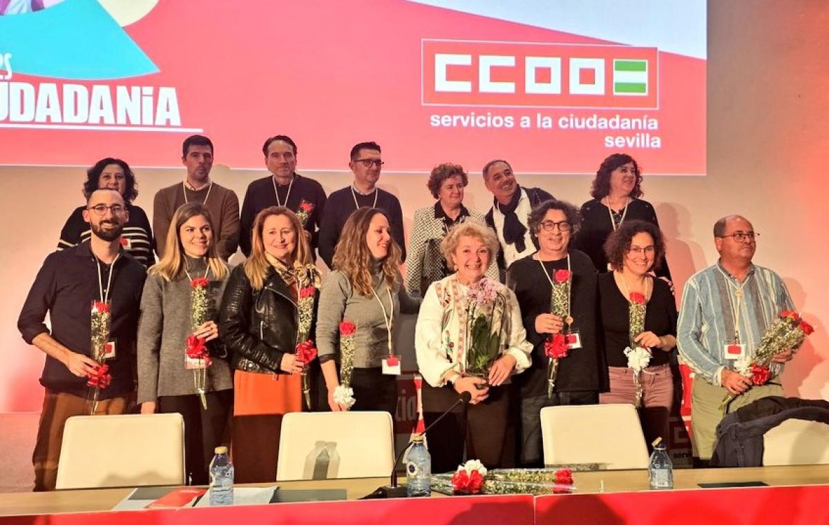 Nueva Ejecutiva del Sindicato Provincial de Servicios a la Ciudadana de CCOO de Sevilla.