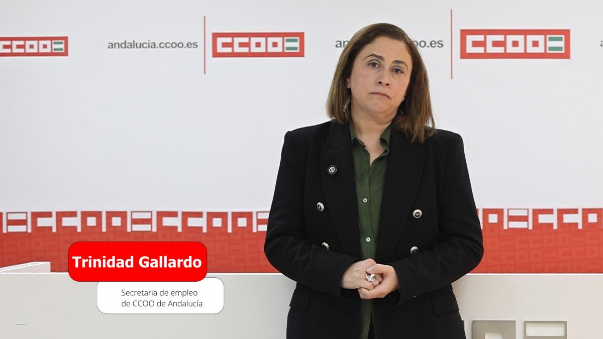 Trinidad Gallardo, secretaria de Empleo de CCOO de Andalucía