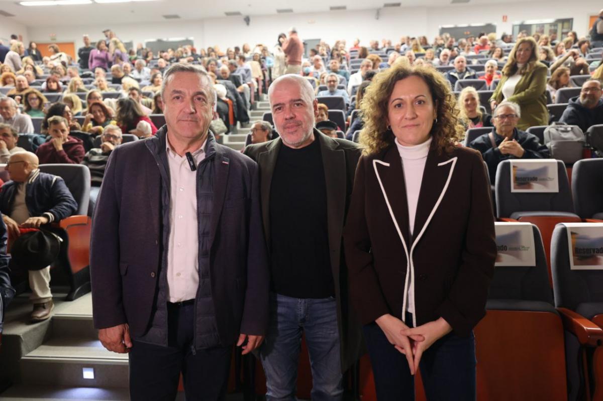 Nuria López, Unai Sordo y Fernando Cubillo en la Asamblea de Málaga