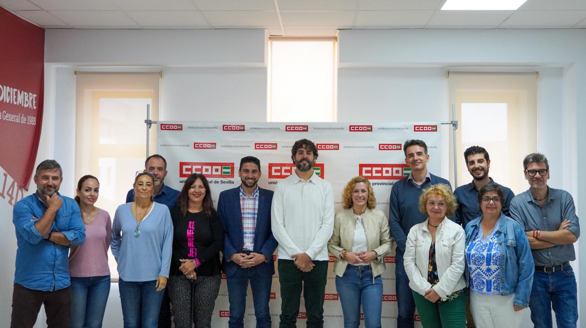 Reunión de CCOO de Sevilla con la confluencia Podemos-IU