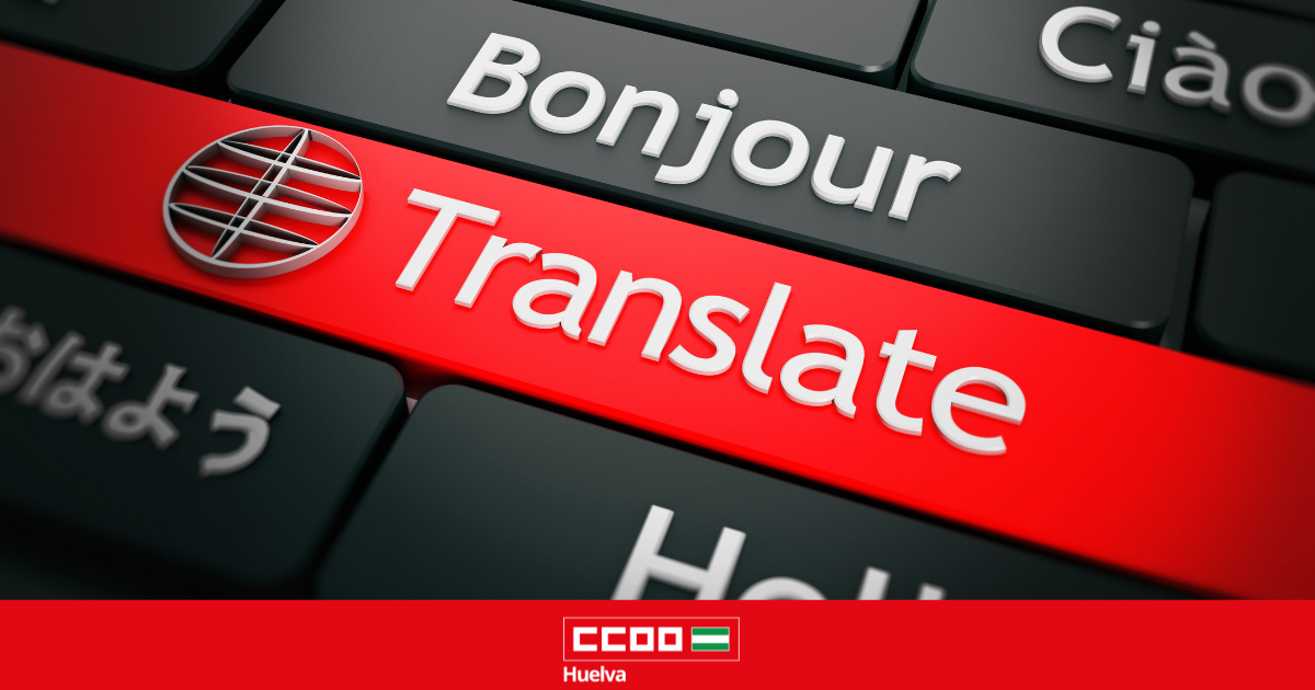 CCOO Huelva acompaña a trabajadoras temporeras en su llegada al puerto de Tarifa para informar sobre sus derechos laborales con un traductor.